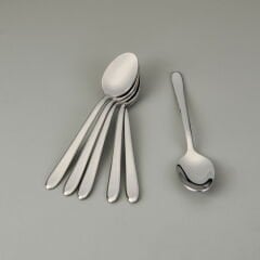 Sultan Sade 6'lı Çay Kaşığı - Gri - 11,5 cm