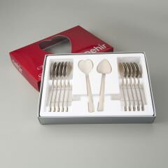 Can Canan 12'li Çay Kaşığı - Gri - 10,5 cm