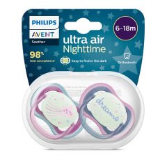 Ultra Air Gece Emziği 6-18 Ay, 2'li Paket, Kız 1 Adet