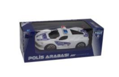 POLİS ARABASI YARIM FONKSİYONLU PİLLİ BEYAZ RENK