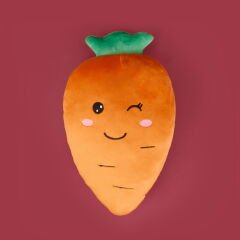 Soft Havuç Figürlü Yastık - Turuncu - 25 cm