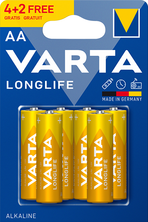 Varta Longlife Extra 6'lı Kalem Pil