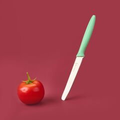 Dişli Domates Bıçağı - Yeşil - 12 cm