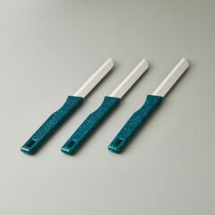 3'lü Simli Meyve Bıçağı - Asorti - 18 cm