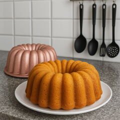 Dilimli Kek Kalıbı - Pembe - 26 cm