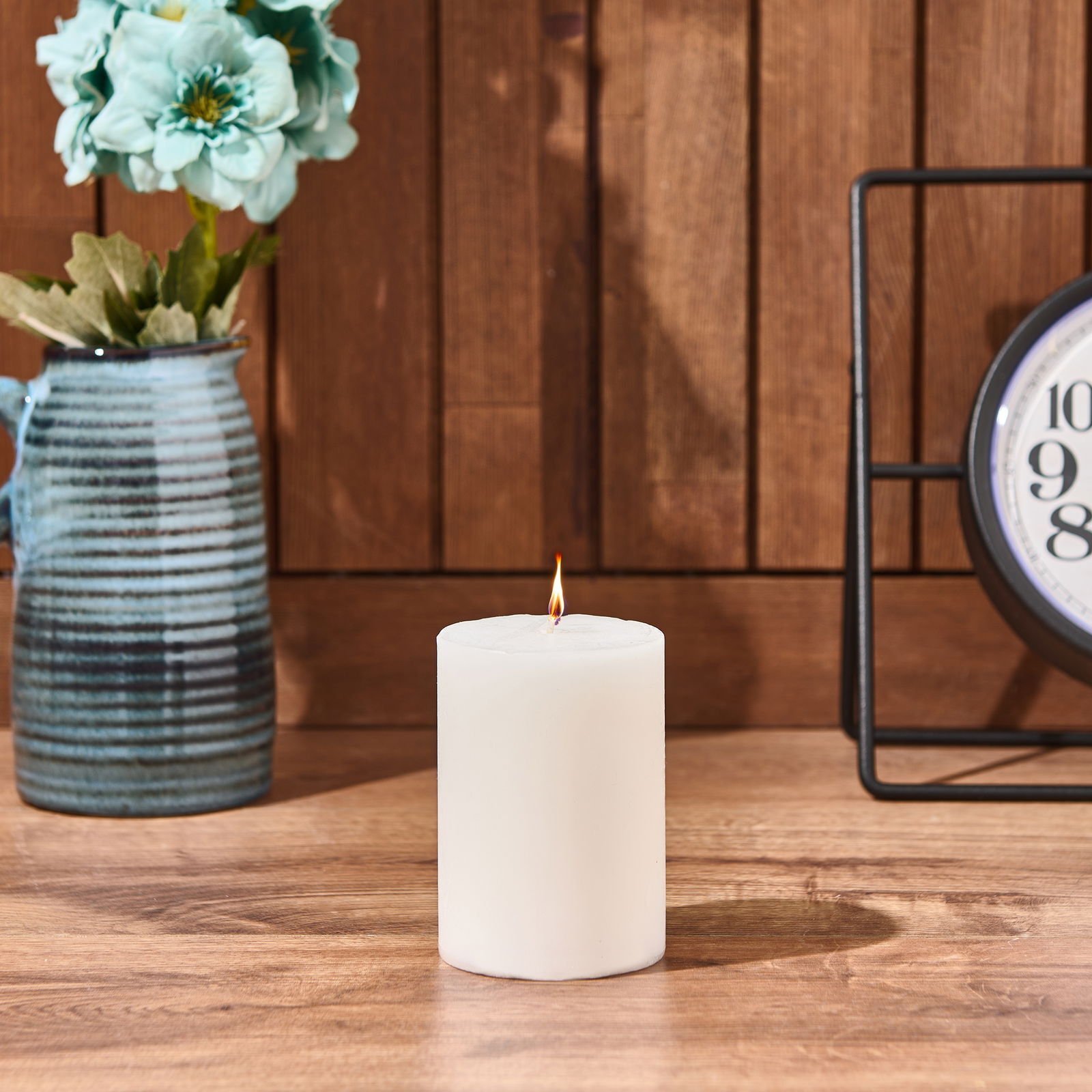 Soft White Orta Baton Mum - Beyaz - 7x10 cm