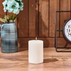 Soft White Orta Baton Mum - Beyaz - 7x10 cm