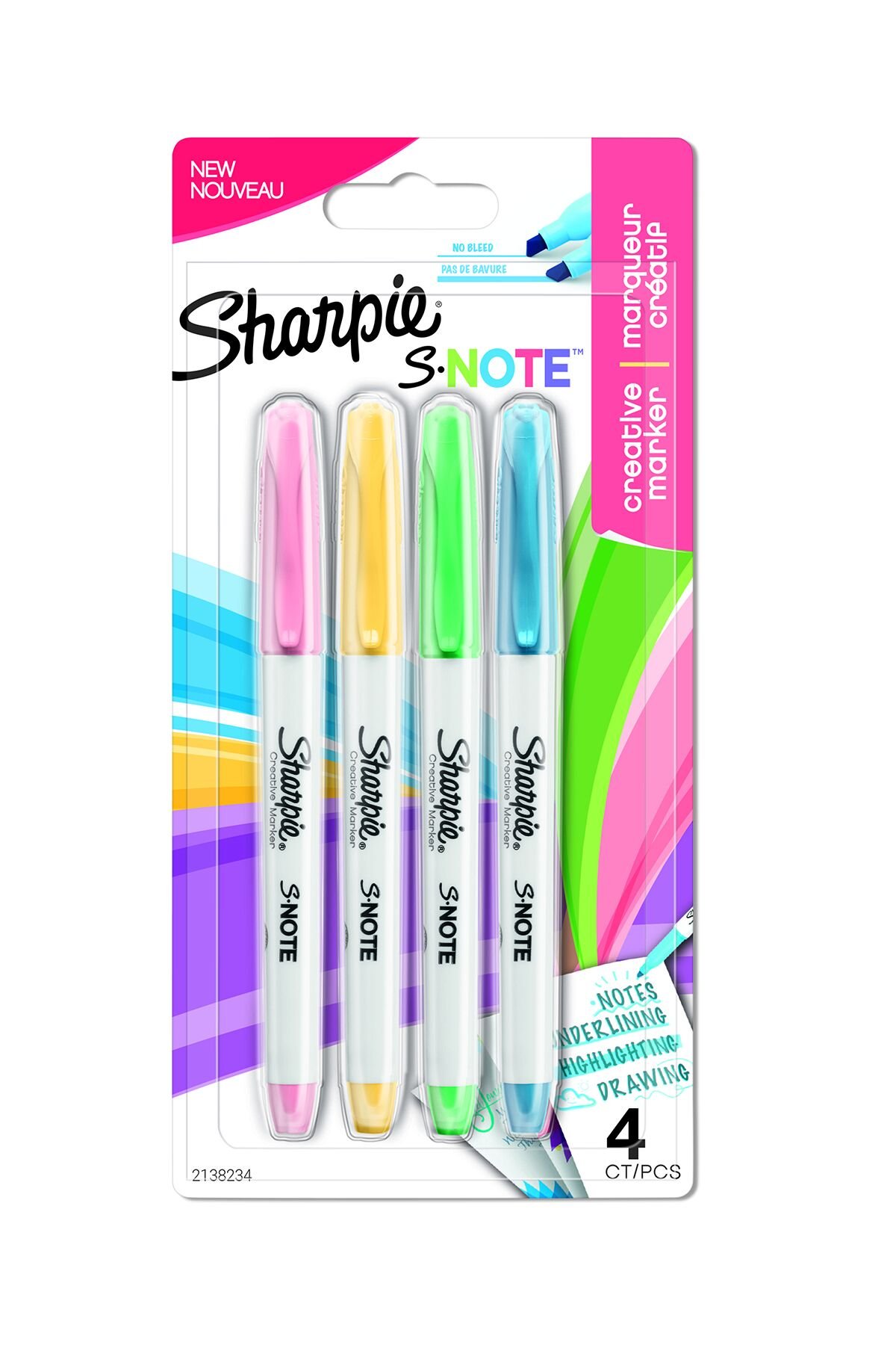 SHARPIE SNOTE 4'lü Blister, Karışık