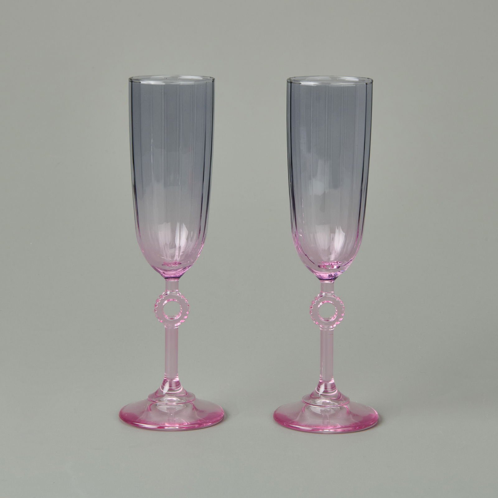 2'li Ayaklı Bardak - Renkli - 150 ml