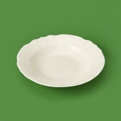 Porselen Tiffany Yemek Tabağı - Krem - 21 cm