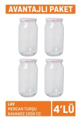 Lav Mercan Turşu Kavanoz 4'lü 1000 Cc