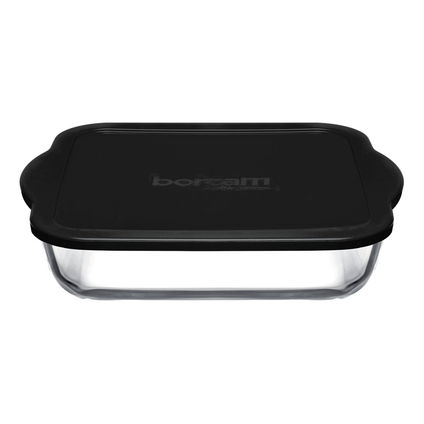Paşabahçe Borcam Siyah Kapaklı Dikdörtgen Fırın Tepsisi 2000 Cc