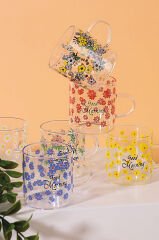 Arow Winsome Kulplu Cam Bardak 6'lı 100 ml