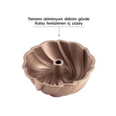 Buket Döküm Kek Kalıbı - Rose Gold - 9x24 cm