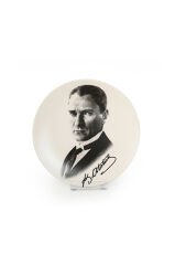 Keramika Atatürk Dekorlu Plastik Ayaklı Tabak