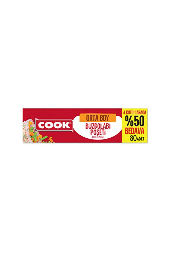 Cook Buzdolabı Poseti Orta Boy 80 Adet