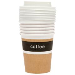 Propack 8 Oz (250 Ml) To Go Bardak ve Kapak Seti 6'lı