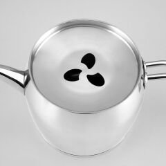 Florina Maxi Çelik Çaydanlık Takımı - Gri - 2,1 lt + 1,4 lt