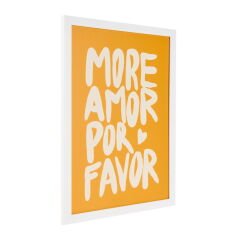 Deco More Amor Por Favor Pano - Sarı - 30x40 cm