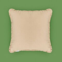 Soft Boho Fırfır Detaylı Kırlent - Bej - 40x40 cm