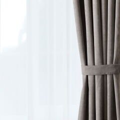 Soft Devon Fon Perde - Gri - 140x270 cm