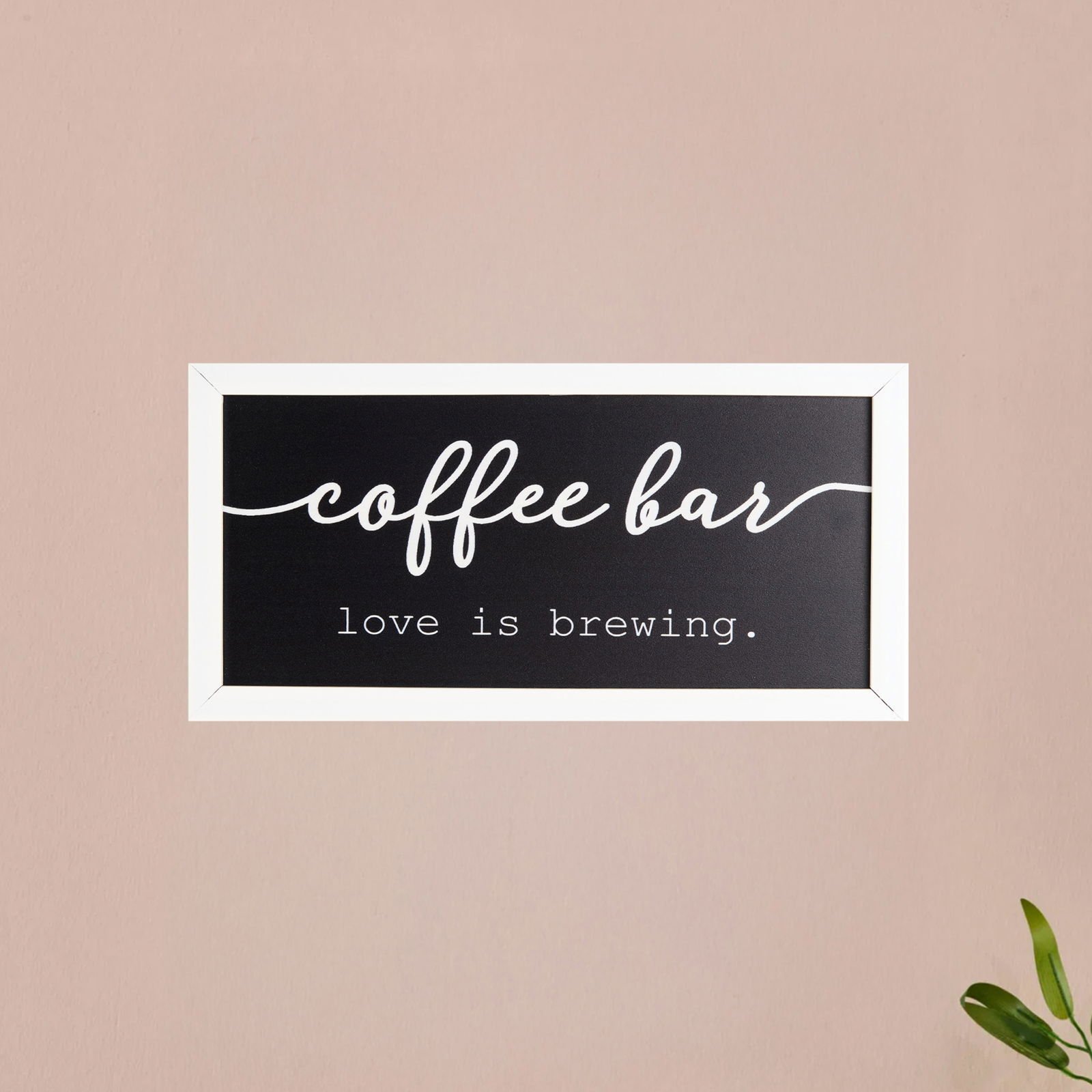 Deco Coffee Duvar Panosu - Siyah - 40x20 cm