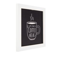 Deco Coffee Duvar Panosu - Siyah - 20x20 cm
