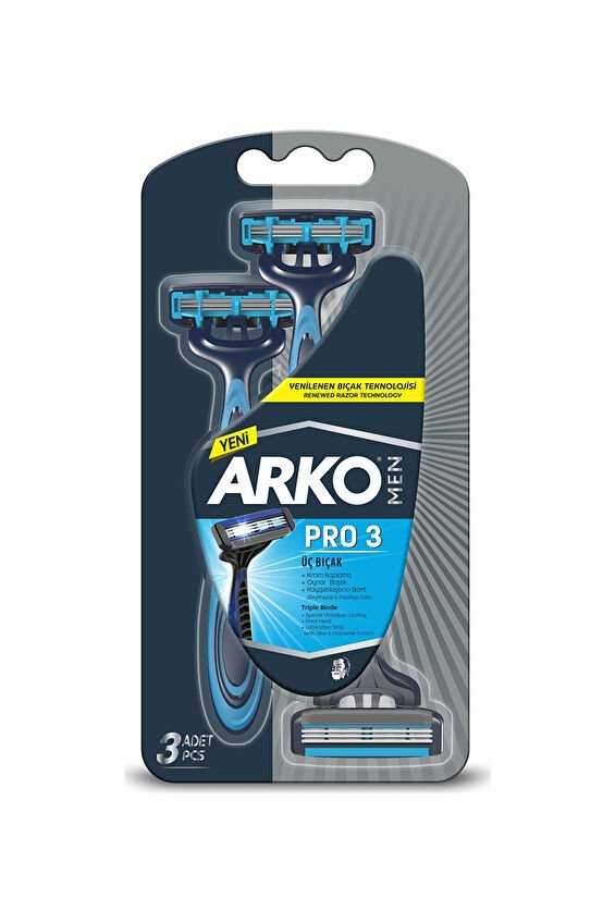 Arko Tıraş Bıçağı T3 Sistem 3'lü