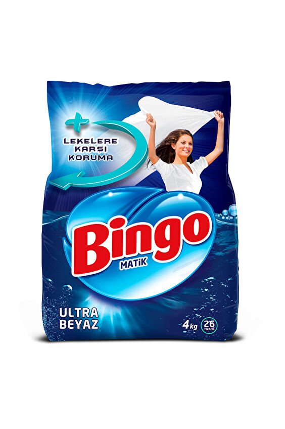 Bingo Çamaşır Deterjanı 4 kg Ultra Beyaz