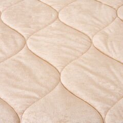 43182 Çift Kişilik Kadife Yorgan - Bej - 195x215 cm
