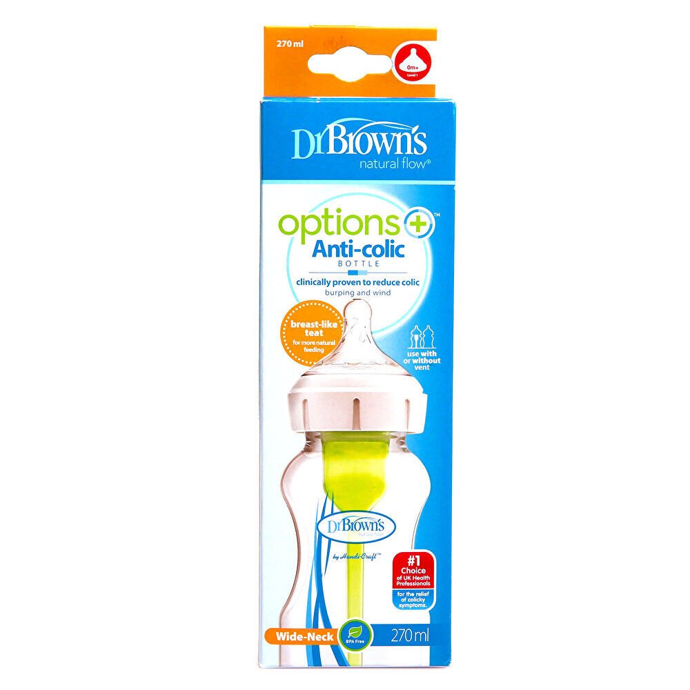 DB 91600 Dr Browns Options+ Geniş Ağız Antikolik PP Biberon 270 ml 0+ Ay 1 Adet