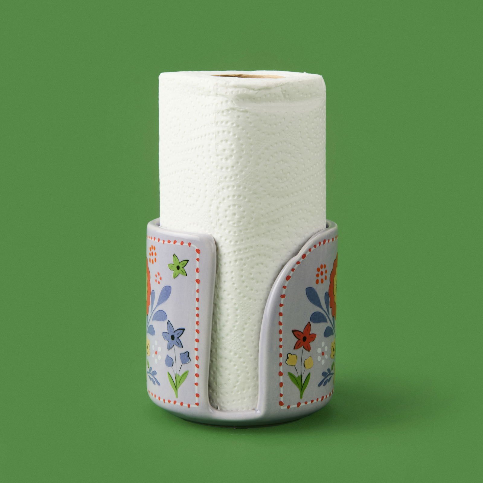 Kitchen Çiçekli Havlu Peçetelik - Mor - 12 cm