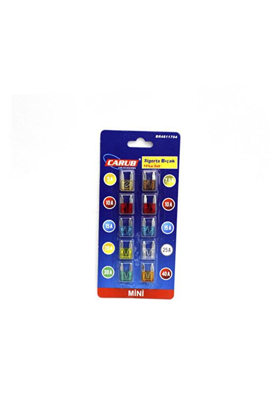 CARUB Sigorta Bıçak Mini 10 lu Set