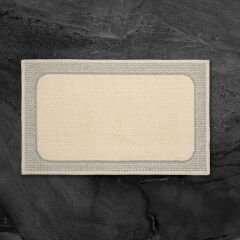 Soft Bordürlü 2'li Banyo Paspası - Bej - 60x100 cm + 50x60 cm