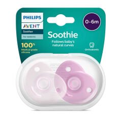 Soothie Emzik 0-6ay Pembe ikili 1 Adet