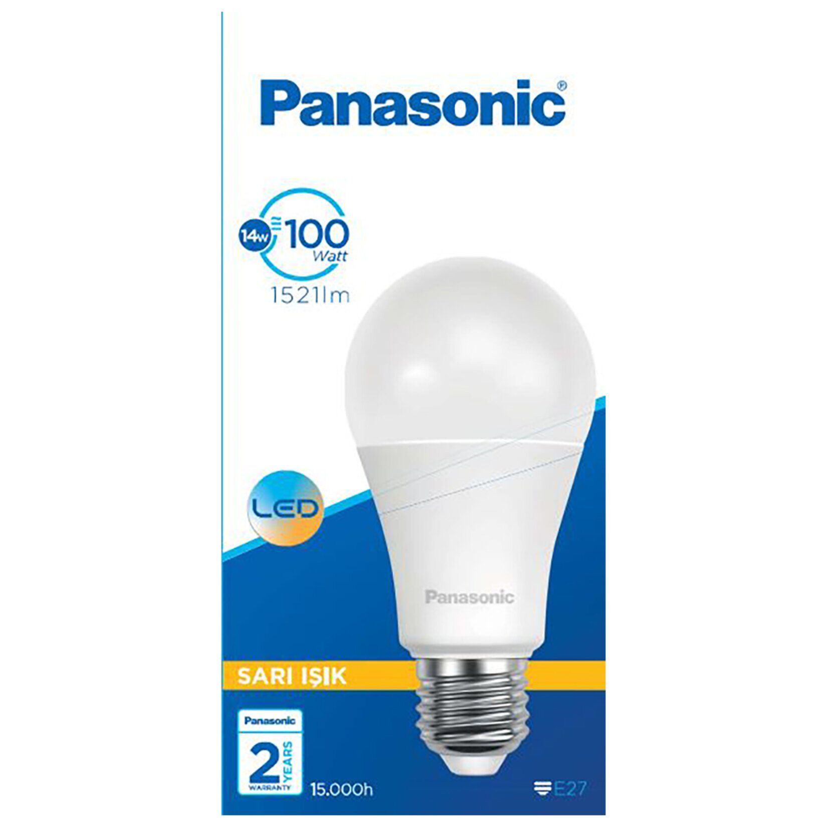 Panasonic E27 Led 14W 1521Lm 2700K Sarı Işık