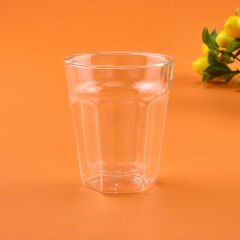 Çift Cidarlı Cam Bardak - Şeffaf - 250 ml