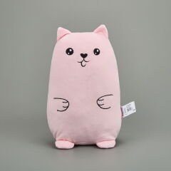 Soft Kedi Figürlü Yastık - Pudra - 30x33 cm