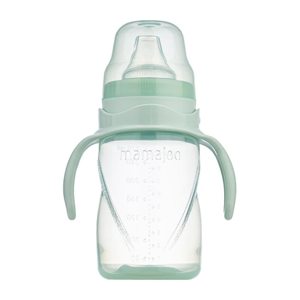 Kulplu Akıtmaz Alıştırma Bardaı 270ml Powder Green  Anti- kolik Uç 1 Adet