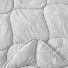 43182 Çift Kişilik Kadife Yorgan - Gri - 195x215 cm