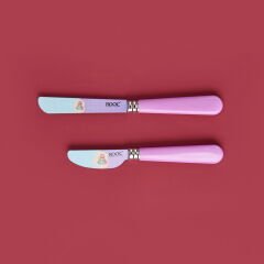 2'li Kahvaltı Bıçağı Seti - Yeşil - 18 cm + 16 cm