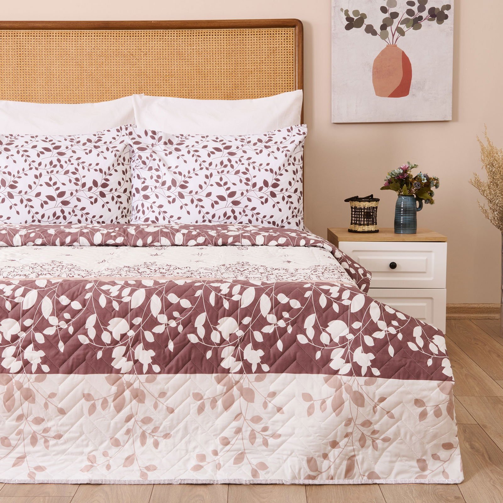 Farah Her Mevsim Çift Kişilik Pike Seti - Renkli