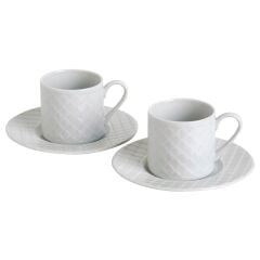 Kütahya Porselen Ekose 8 Parça Kahve Seti