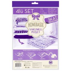 Homebasix Vakumlu Hurç 4'Lü Set (Xl - 2Xxl - Jumbo)