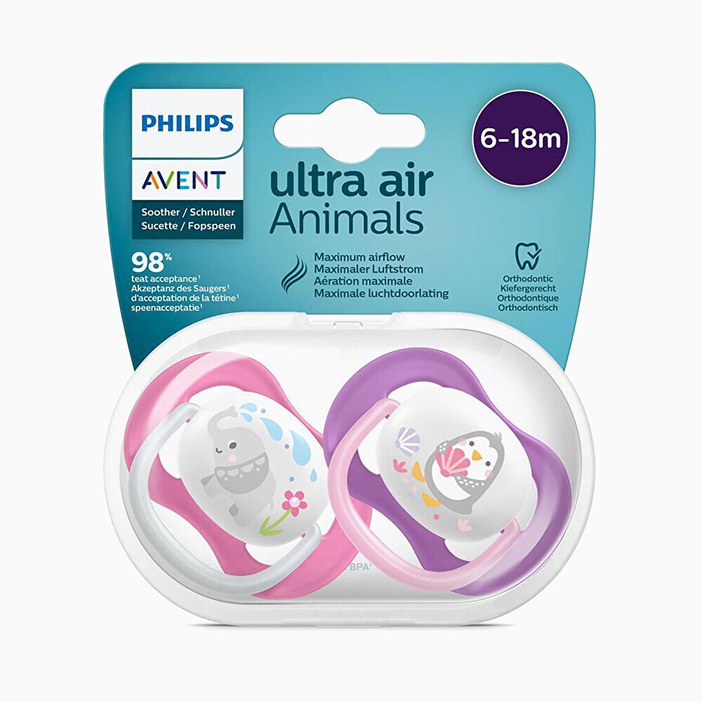 Ultra Air 2'li Emzik 6-18ay Pembe/Mor 1 Adet