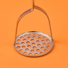 Ahşap Saplı Patates Ezeceği - Gri / Kahverengi