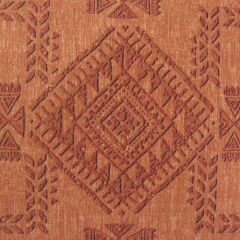Soft Geometrik Desenli Kırlent - Kiremit - 40x40 cm