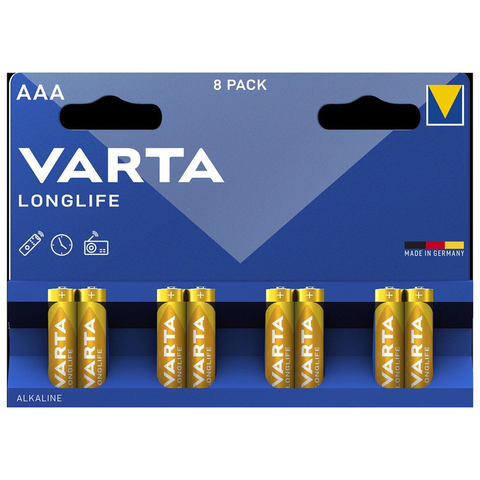 Varta Longlife AAA İnce Kalem Alkalin Pil Paket 8'li