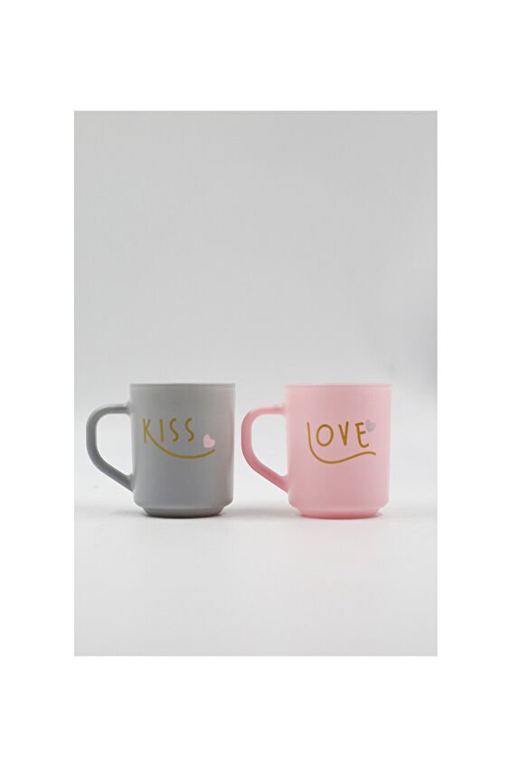 Rakle Love  Kiss Mug Kupa Set 2'li 246 cc