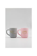 Rakle Love  Kiss Mug Kupa Set 2'li 246 cc